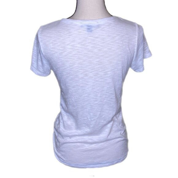 INC International Concepts Women's White T-Shirt w/Gathered Bow on Side Size XS - Picture 4 of 7
